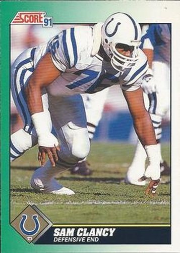 #262 Sam Clancy - Indianapolis Colts - 1991 Score Football
