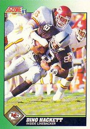 #265 Dino Hackett - Kansas City Chiefs - 1991 Score Football