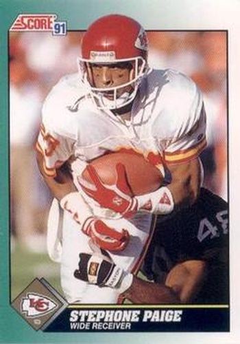 #283 Stephone Paige - Kansas City Chiefs - 1991 Score Football