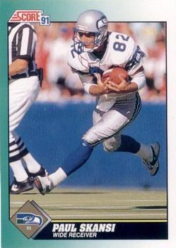 #284 Paul Skansi - Seattle Seahawks - 1991 Score Football