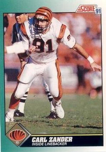 #291 Carl Zander - Cincinnati Bengals - 1991 Score Football