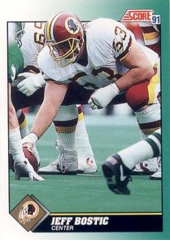 #293 Jeff Bostic - Washington Redskins - 1991 Score Football