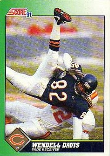 #298 Wendell Davis - Chicago Bears - 1991 Score Football