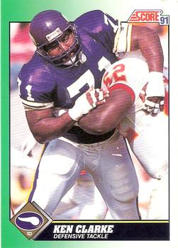 #299 Ken Clarke - Minnesota Vikings - 1991 Score Football