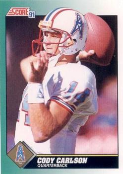 #302 Cody Carlson - Houston Oilers - 1991 Score Football