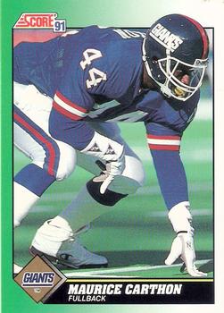 #304 Maurice Carthon - New York Giants - 1991 Score Football