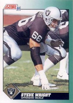 #306 Steve Wright - Los Angeles Raiders - 1991 Score Football