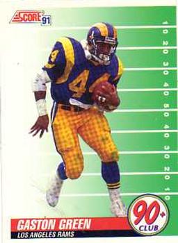 #322 Gaston Green - Los Angeles Rams - 1991 Score Football