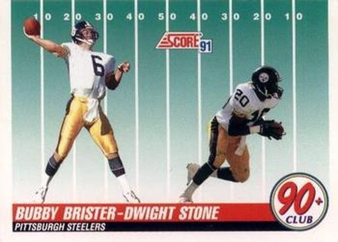 #325 Bubby Brister / Dwight Stone - Pittsburgh Steelers - 1991 Score Football