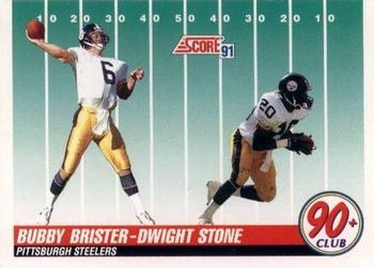 #325 Bubby Brister / Dwight Stone - Pittsburgh Steelers - 1991 Score Football