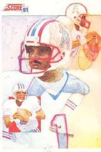 #330 Warren Moon - Houston Oilers - 1991 Score Football