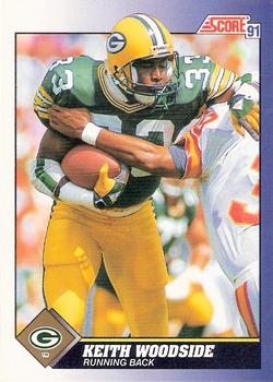 #33 Keith Woodside - Green Bay Packers - 1991 Score Football