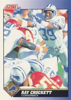 #34 Ray Crockett - Detroit Lions - 1991 Score Football