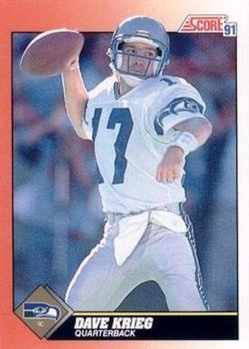 #362 Dave Krieg - Seattle Seahawks - 1991 Score Football