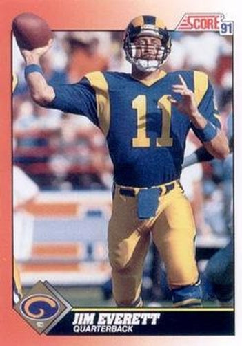 #367 Jim Everett - Los Angeles Rams - 1991 Score Football