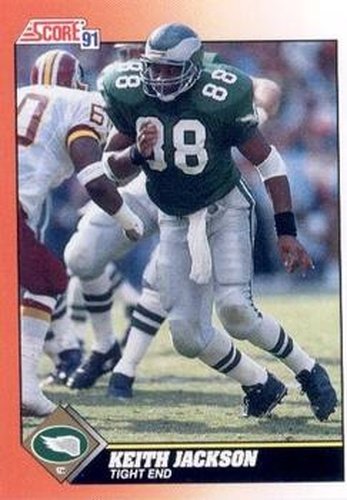 #371 Keith Jackson - Philadelphia Eagles - 1991 Score Football