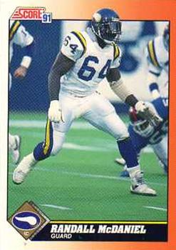 #375 Randall McDaniel - Minnesota Vikings - 1991 Score Football