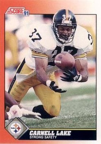 #384 Carnell Lake - Pittsburgh Steelers - 1991 Score Football