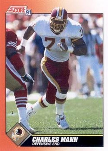 #411 Charles Mann - Washington Redskins - 1991 Score Football