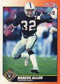 #420 Marcus Allen - Los Angeles Raiders - 1991 Score Football