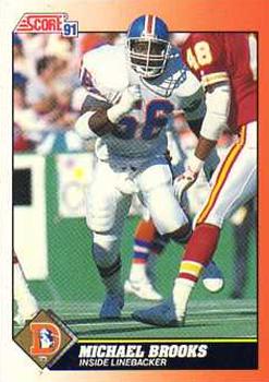 #421 Michael Brooks - Denver Broncos - 1991 Score Football