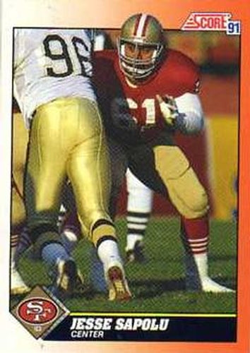 #434 Jesse Sapolu - San Francisco 49ers - 1991 Score Football