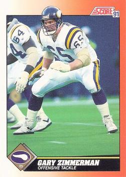 #435 Gary Zimmerman - Minnesota Vikings - 1991 Score Football