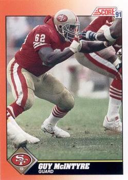#443 Guy McIntyre - San Francisco 49ers - 1991 Score Football