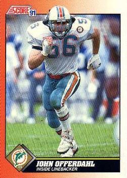 #445 John Offerdahl - Miami Dolphins - 1991 Score Football