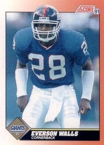 #455 Everson Walls - New York Giants - 1991 Score Football