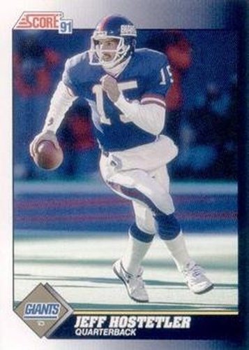#475 Jeff Hostetler - New York Giants - 1991 Score Football