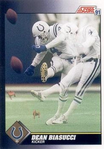 #486 Dean Biasucci - Indianapolis Colts - 1991 Score Football