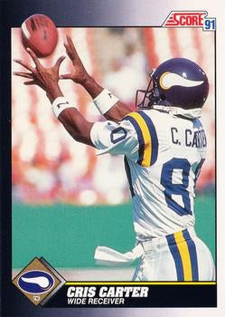 #487 Cris Carter - Minnesota Vikings - 1991 Score Football
