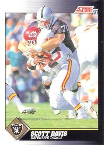 #494 Scott Davis - Los Angeles Raiders - 1991 Score Football
