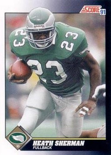 #498 Heath Sherman - Philadelphia Eagles - 1991 Score Football
