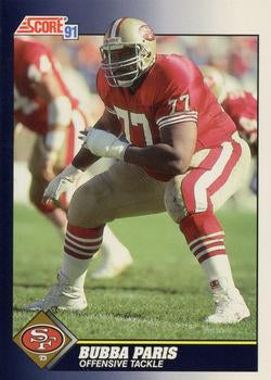 #522 Bubba Paris - San Francisco 49ers - 1991 Score Football