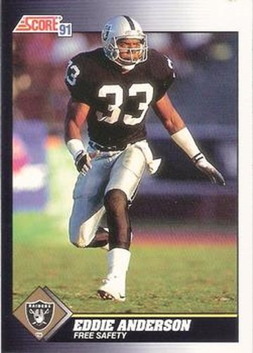 #525 Eddie Anderson - Los Angeles Raiders - 1991 Score Football