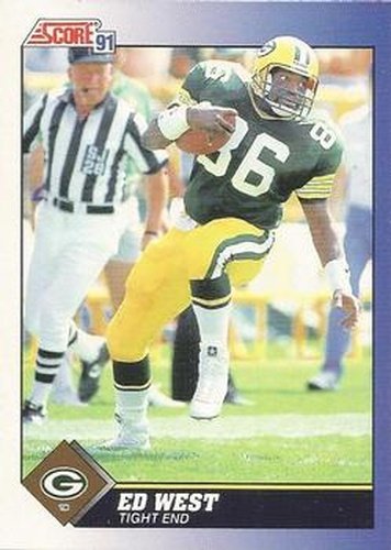 #52 Ed West - Green Bay Packers - 1991 Score Football