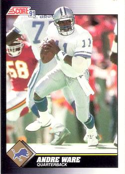 #542 Andre Ware - Detroit Lions - 1991 Score Football
