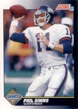 #555 Phil Simms - New York Giants - 1991 Score Football