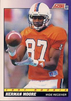 #568 Herman Moore - Virginia Cavaliers / Detroit Lions - 1991 Score Football