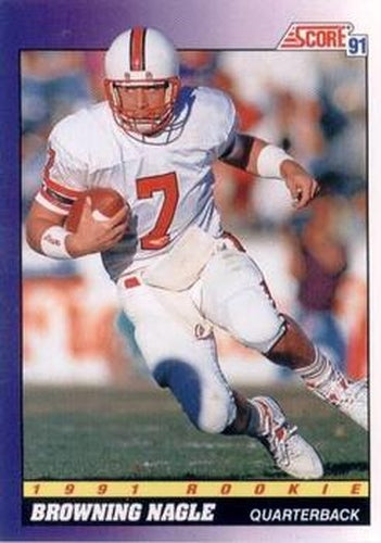 #583 Browning Nagle - Louisville Cardinals / New York Jets - 1991 Score Football