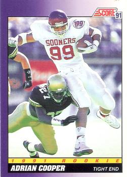 #587 Adrian Cooper - Oklahoma Sooners / Pittsburgh Steelers - 1991 Score Football