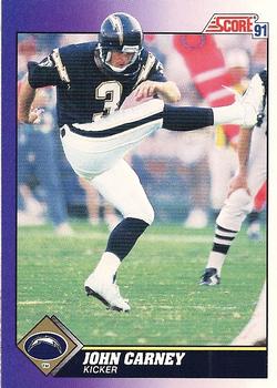 #590 John Carney - San Diego Chargers - 1991 Score Football