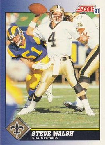 #60 Steve Walsh - New Orleans Saints - 1991 Score Football