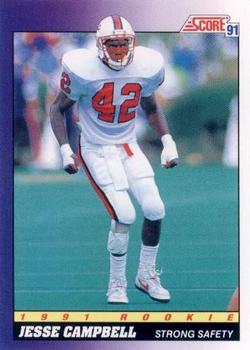 #600 Jesse Campbell - NC State Wolfpack / Philadelphia Eagles - 1991 Score Football