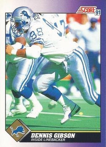 #613 Dennis Gibson - Detroit Lions - 1991 Score Football