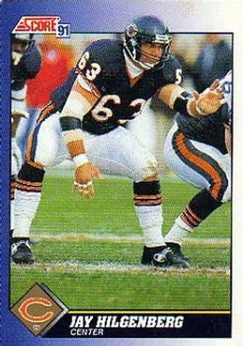 #63 Jay Hilgenberg - Chicago Bears - 1991 Score Football