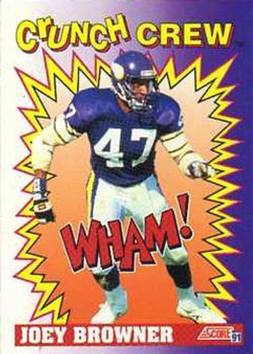 #648 Joey Browner - Minnesota Vikings - 1991 Score Football