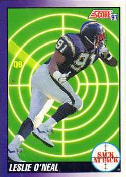 #657 Leslie O'Neal - San Diego Chargers - 1991 Score Football